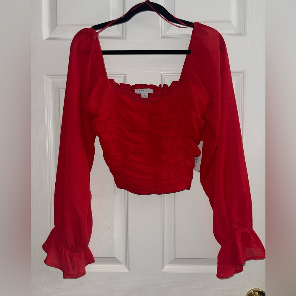 ❤️ Red off the shoulder crop